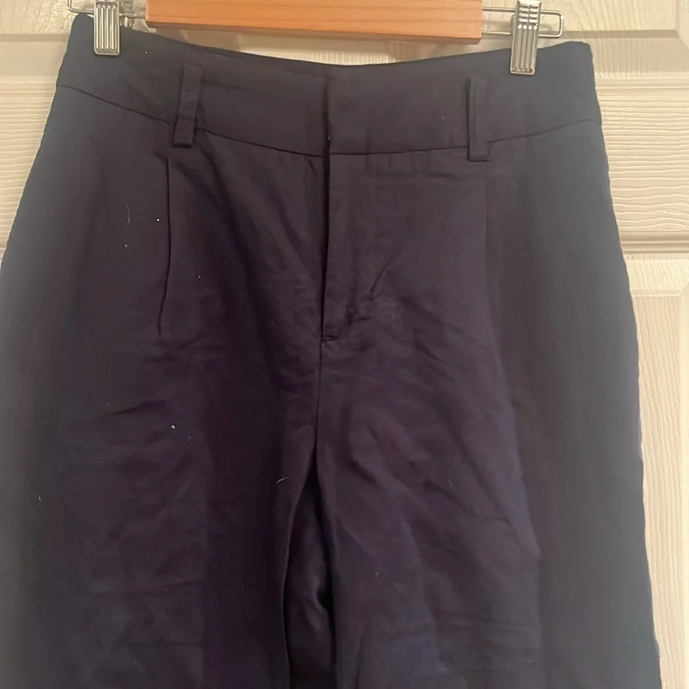 Zara Basic brand size S navy blue linen pants
